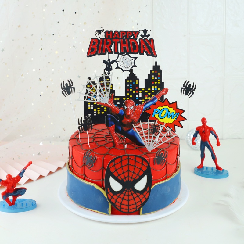 New Spiderman Cake Decorating Set Spiderman Cake Hong Pei Party Decorations Birthday Decorations