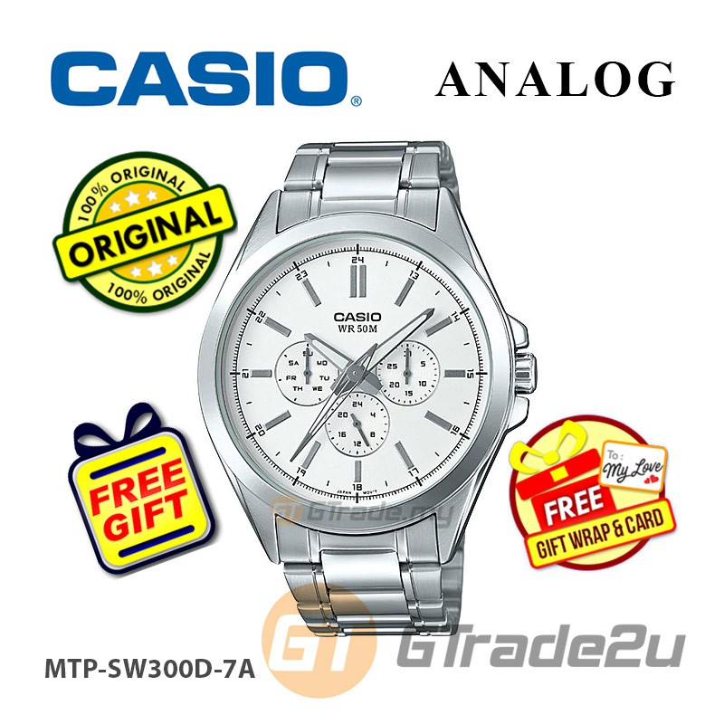 casio watch with sweeping second hand