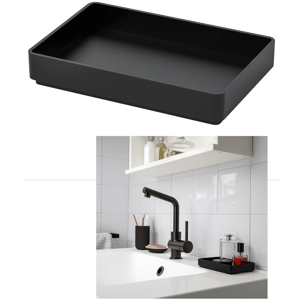 [READY STOCK FAST DELIVERY] IKEA SKOGSVIKEN Black Tray Kitchen/Bathroom ...