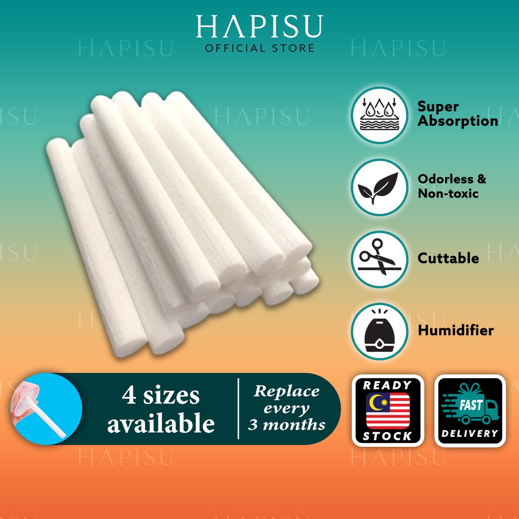 HAPISU Humidifier Cotton Stick Air Humidifier USB Essential Oil Aromatherapy Filter Sponge Aromatherapy Absorbent Cotton