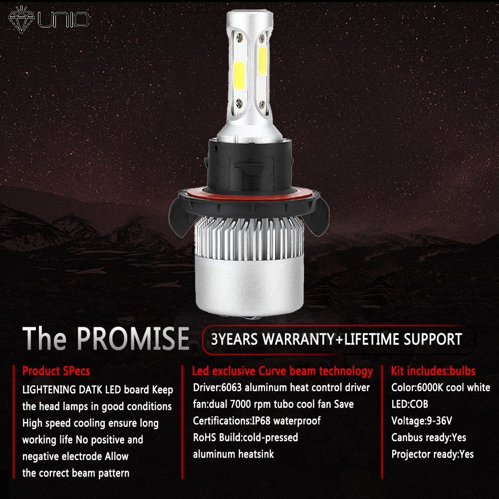 OSLAMP 9007 HB5 LED Headlight Kits HI-LO Beam Bulbs 1500W 225000LM 6000K White