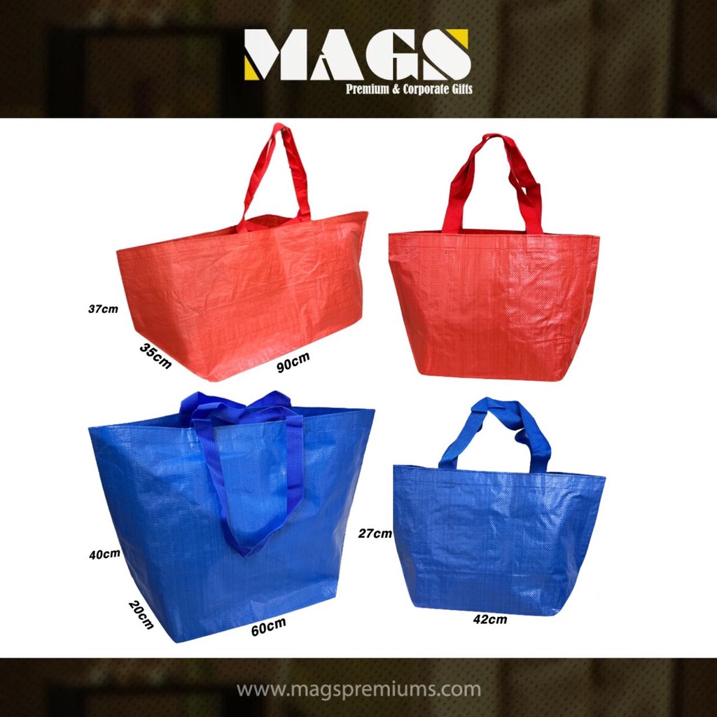 PP Woven Bag/ IKEA Bag Blue Bag Laundry Carrier Recycle Reusable Bag