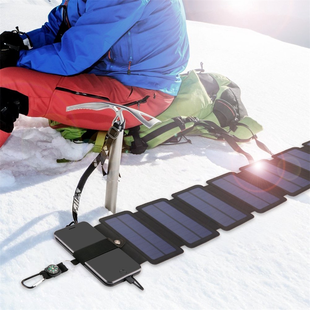 Portable Outdoor Solar Charging Charger Panel Removable Folding Power Energy for Mobile Phone iPad iPhone