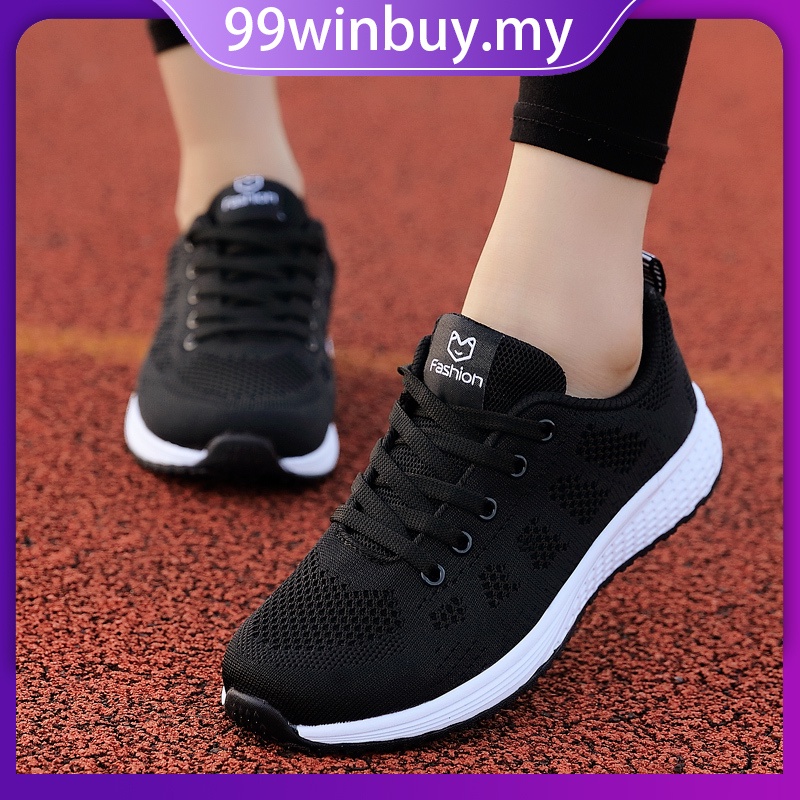 Kasut Sukan Wanita Exercise Sport Shoes Women Kasut Perempuan Sneakers Outdoor Fitness Slip On Light Running Shoes Fashion Golf Jogging Shoes Plus Size Ready Stock