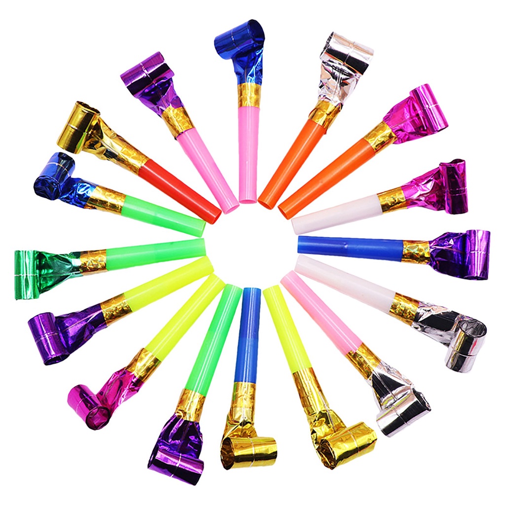 (Random Colour) Birthday Party Whistle Blowout Whistles Kids Noice ...