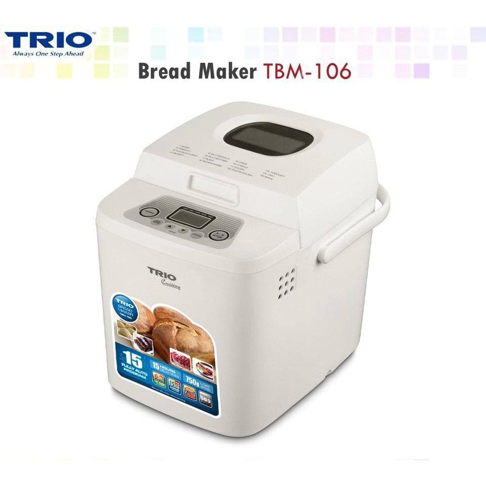 TRIO Bread Maker TBM-106 LCD Display Memory Function 750g Mesin Pembuat Roti Doh Dough