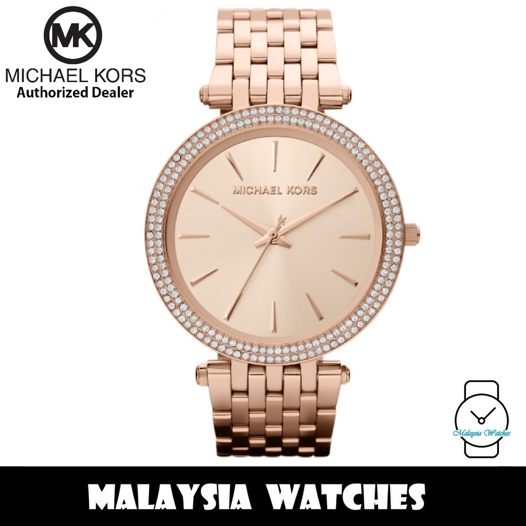100% Original) MICHAEL KORS Ladies MK3192 Darci Rose Gold Dial Pave Bezel  Rose Gold-Tone Stainless Steel Watch | Shopee Malaysia