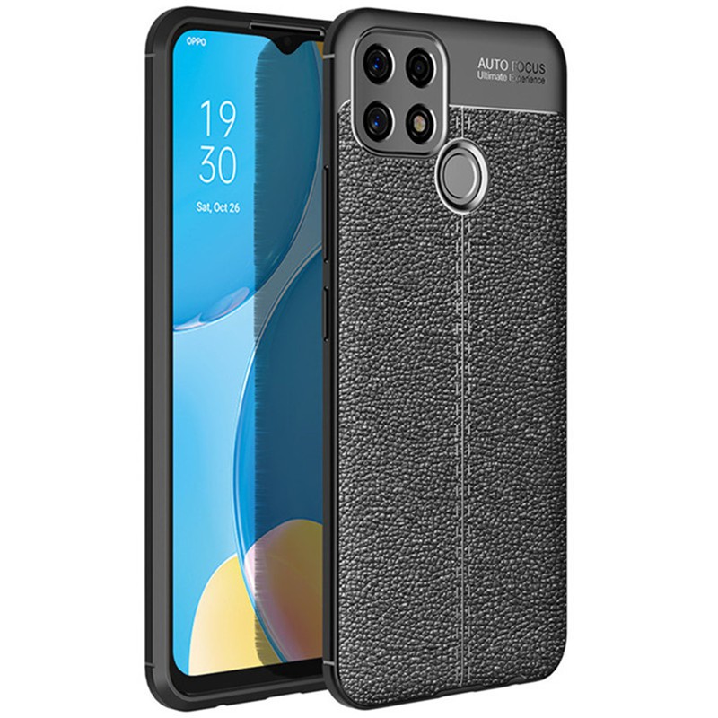 Oppo A15 Luxury Litchi Striae Soft Silicone Cover Phone Case Shopee Malaysia