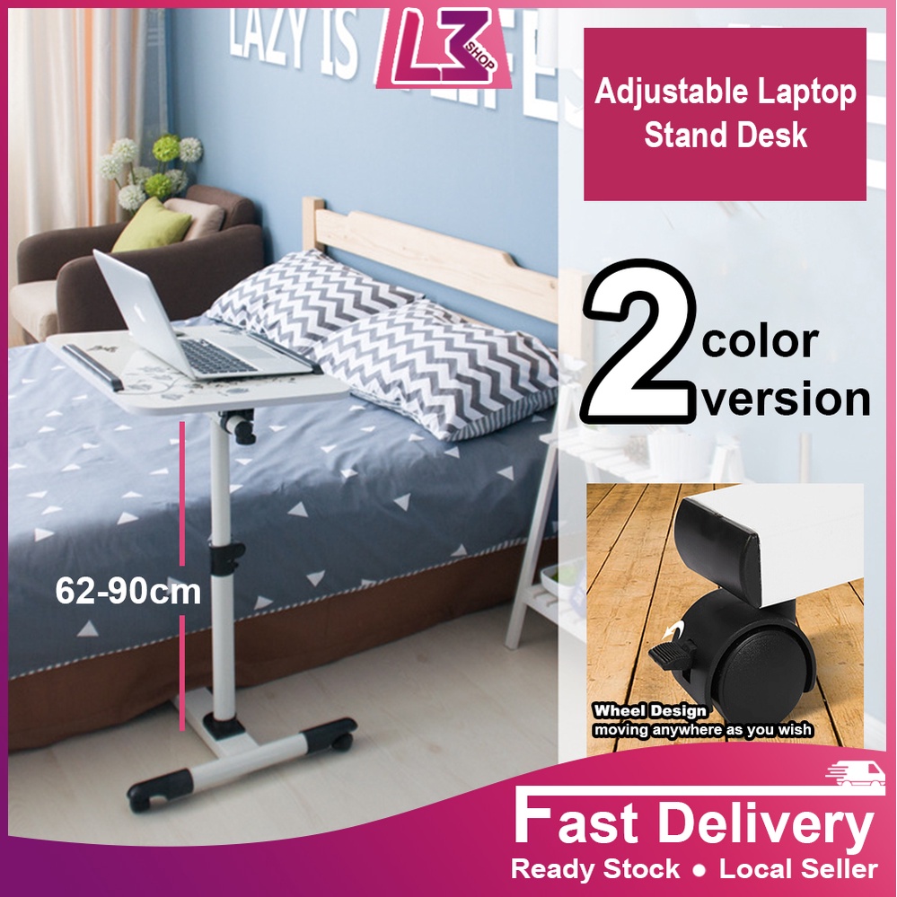 Stok Sedia Mudah Laras Pendirian Komputer Riba Sebelah Meja Angkat Mudah Ergonomik Buku Nota Alih Katil Meja Pejabat