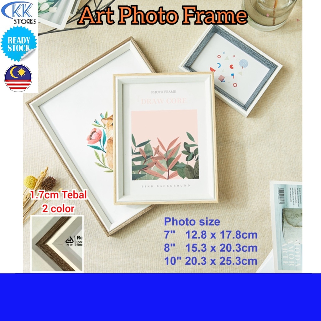 Frame Art Photo Frame Color 2cm Thickness Table Frame/Bingkai Foto Seni ...