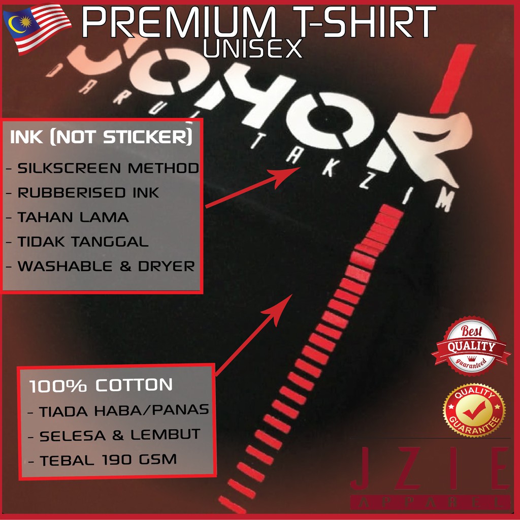 T Shirt Cotton Johor Red Line Shirt Lelaki Shirt Perempuan Baju Lelaki Baju Perempuan Lengan Pendek Lengan Panjang Shopee Malaysia