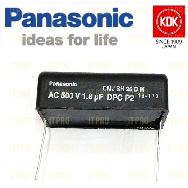 PRO🏠Panasonic 1.8uf 500V Solder Type Fan Capacitor Kapacitor Kipas