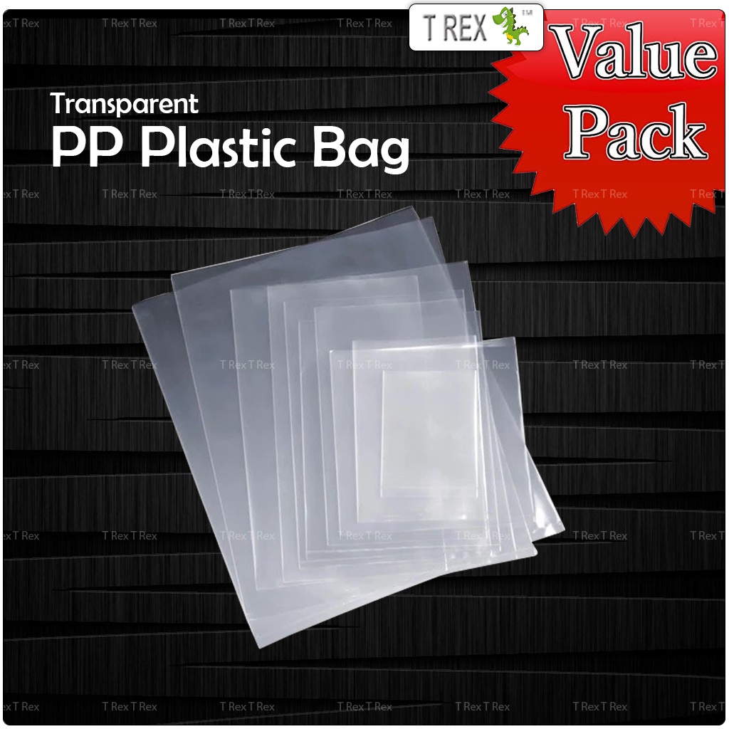 [Value Pack] 0.04mm PP Plastic Bag / Transparent Plastic Packaging Bag ...