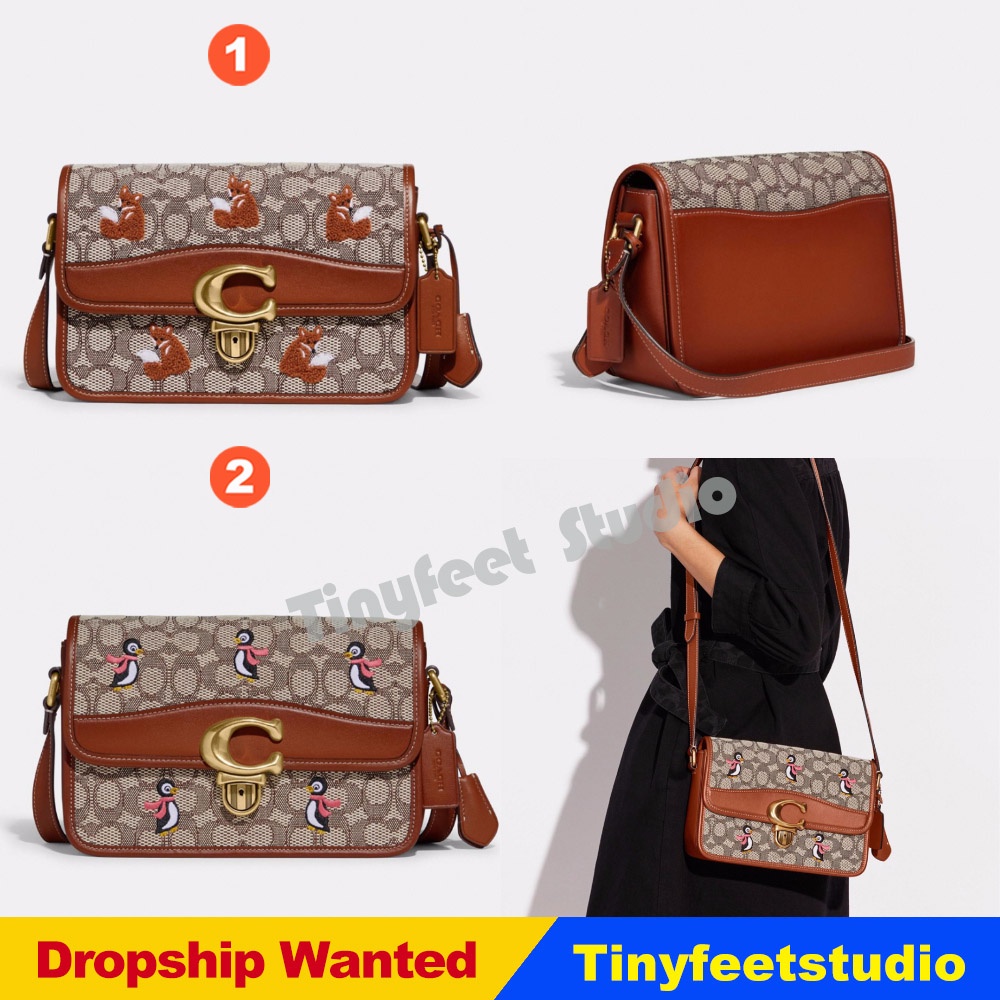 Coach C7934 C7935 Studio Shoulder Bag In Signature Jacquard With Fox  Penguin Motif Women Crossbody Sling Handbag | Shopee Malaysia