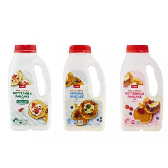 (RESTOCK) Coles Pancake Mix Shake Original and Buttermilk 350gm