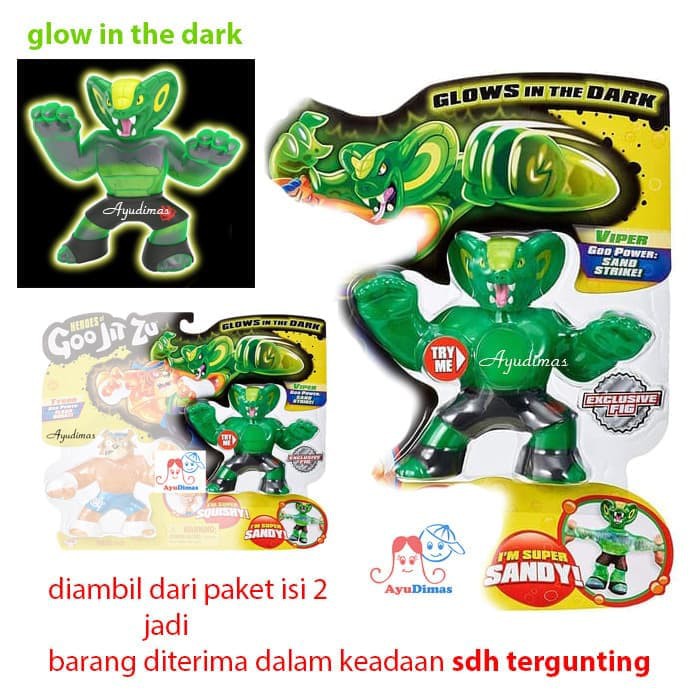 Heroes of Goo Jit Zu - Glow in The Dark - Sandy Snake. | Shopee Malaysia