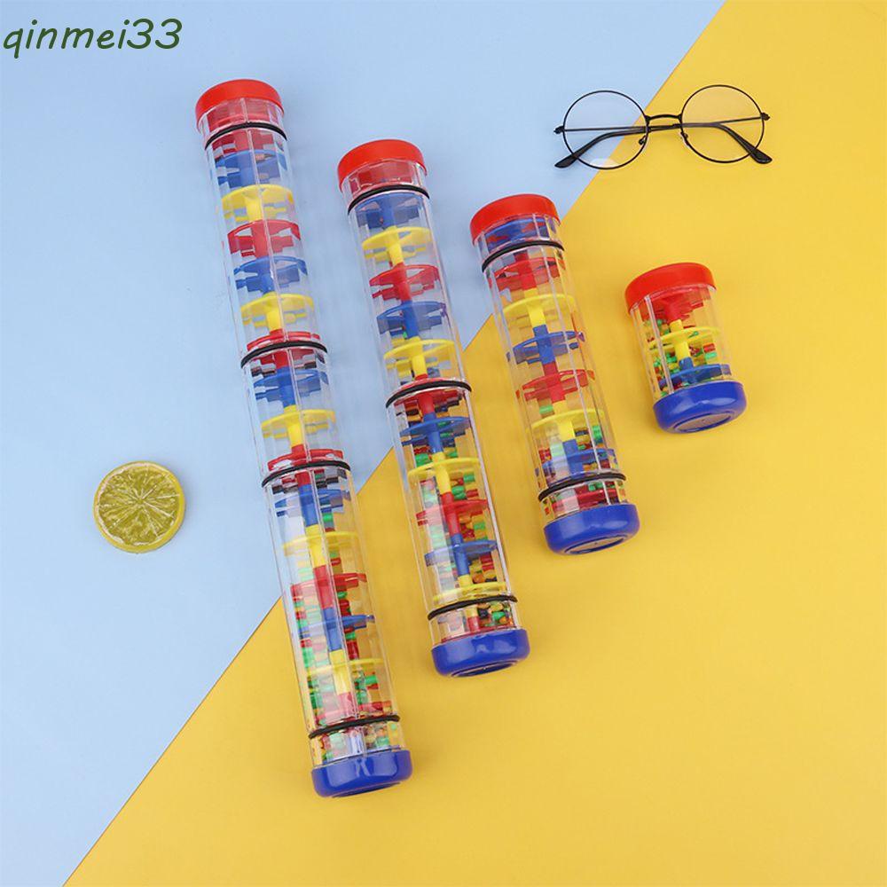 QINMEI Funny Rain Stick Musical Toy Instrument Rainstick Rainbow