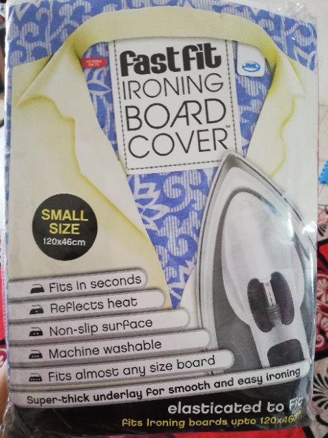 Text Heat Reflecting Cotton Non-Slip Surface Ironing Board Cover JML FastFit 