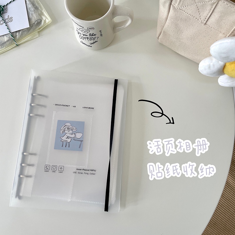 Ohaya A5 blinder Card Collection book Polaroid Photo Album idol card/Business card/photo Sticker Storage Loose-leaf book