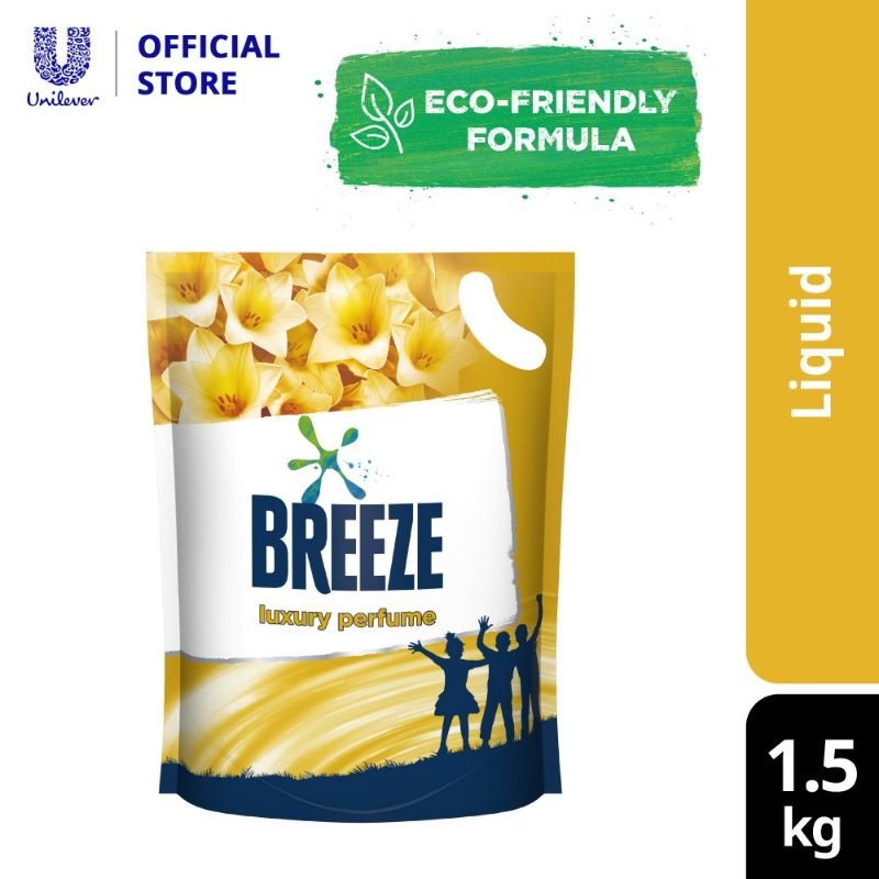 Breeze Detergent Liquid Luxury Perfume Refill Pack (1.5kg) Shopee