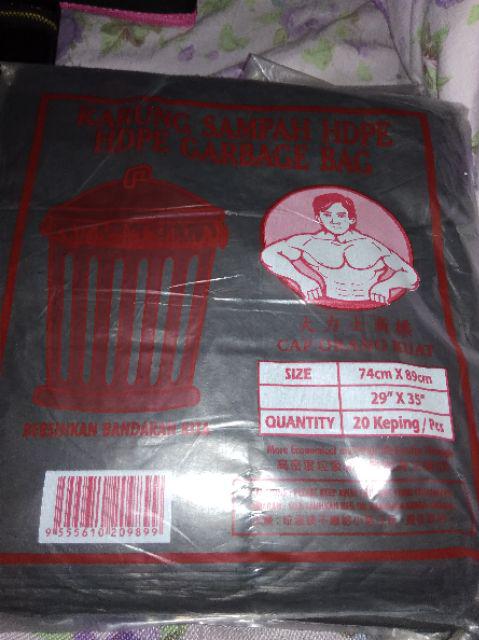 Cap Orang Kuat Medium Thick Garbage Bag Plastik Beg Cap Orang Kuat Medium Thick Garbage Bag Plastik Beg