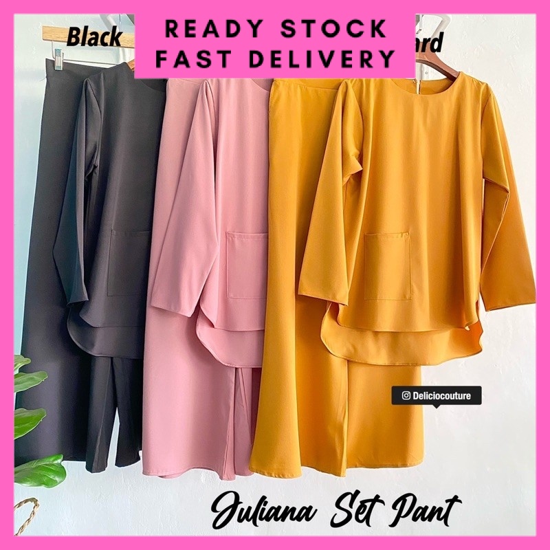 JULIANA SET PANT muslimah suit muslimah set seluar set pant casual set baju set seluar women