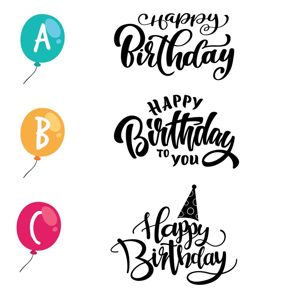 happy birthday stickers for balloons