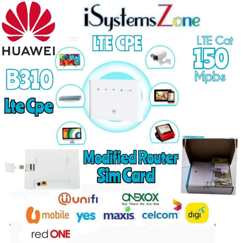 Modem Router Modified Huawei B310 Wifi Sim Card Shopee Malaysia 8135