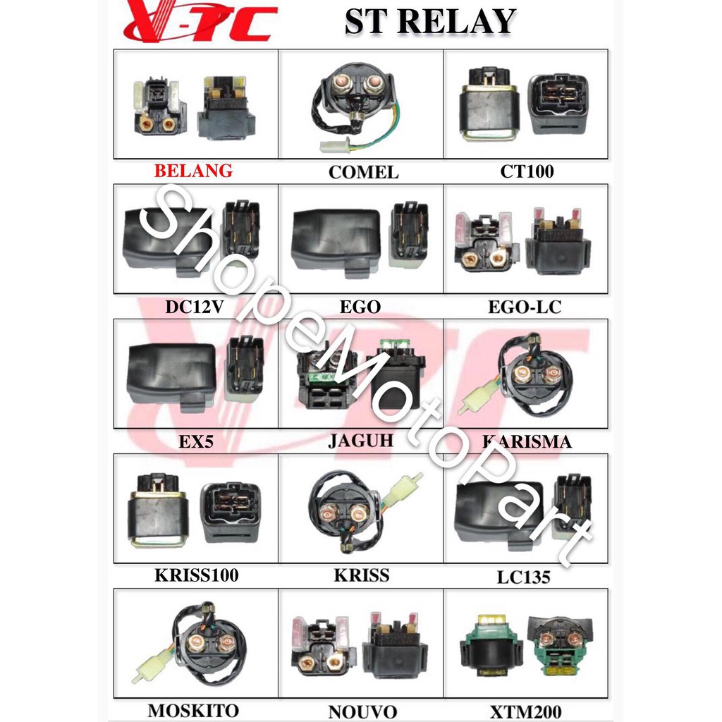 Modenas Kriss 110 Starter Relay St Vtc Shopee Malaysia