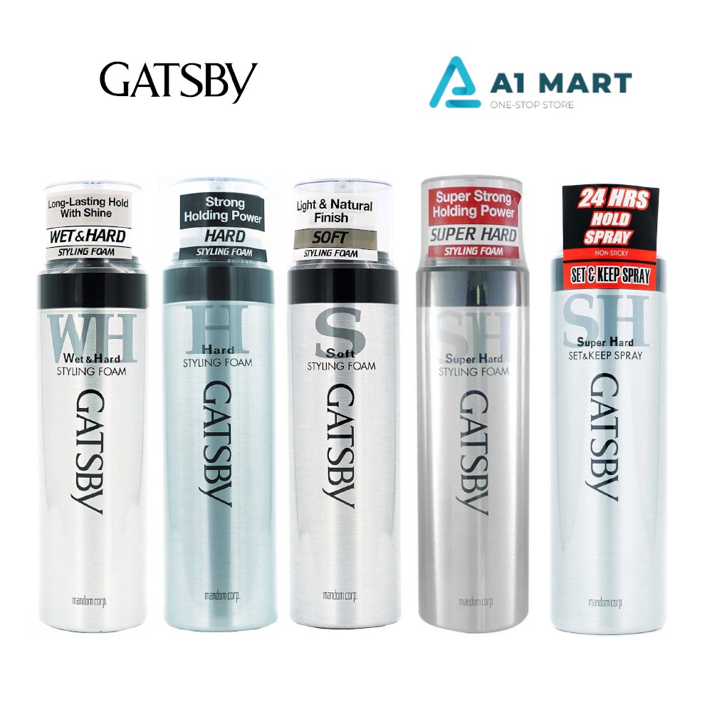 Gatsby Styling Foam 185g / Set & Keep Spray 180g Shopee Malaysia