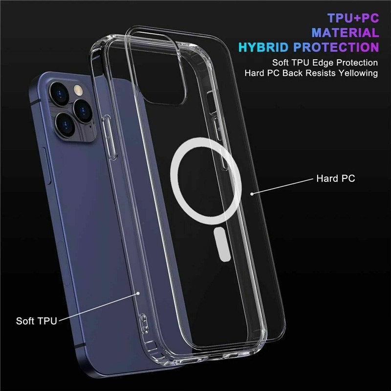 Authentic Clear Shockproof Case Magsafe Cover For Apple Iphone 12 12 Pro Max Shopee Malaysia