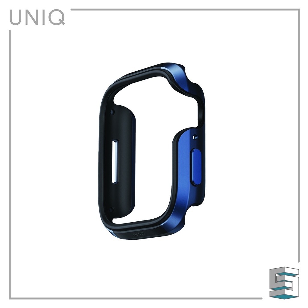 Uniq Valencia Bumper for Apple Watch Series 7 Case - Starlight/Cobalt Blue/Graphite