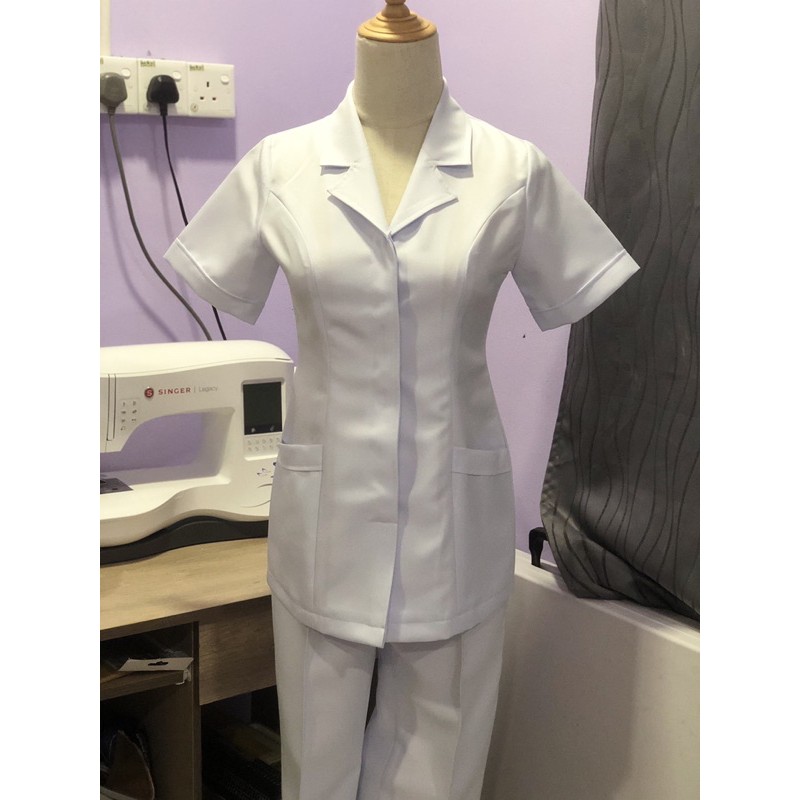 Baju Uniform Jururawat Nurse Lengan Pendek Shopee Malaysia 
