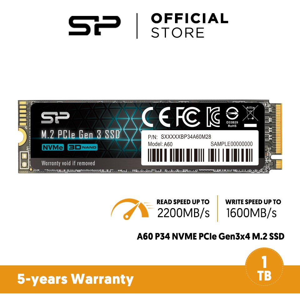 shopee: Silicon Power NVMe PCIe Gen3x4 M.2 2280 SSD Solid State Drives_A60 P34 (256GB/512GB/1TB) (0:2:Capacity:1TB;:::)