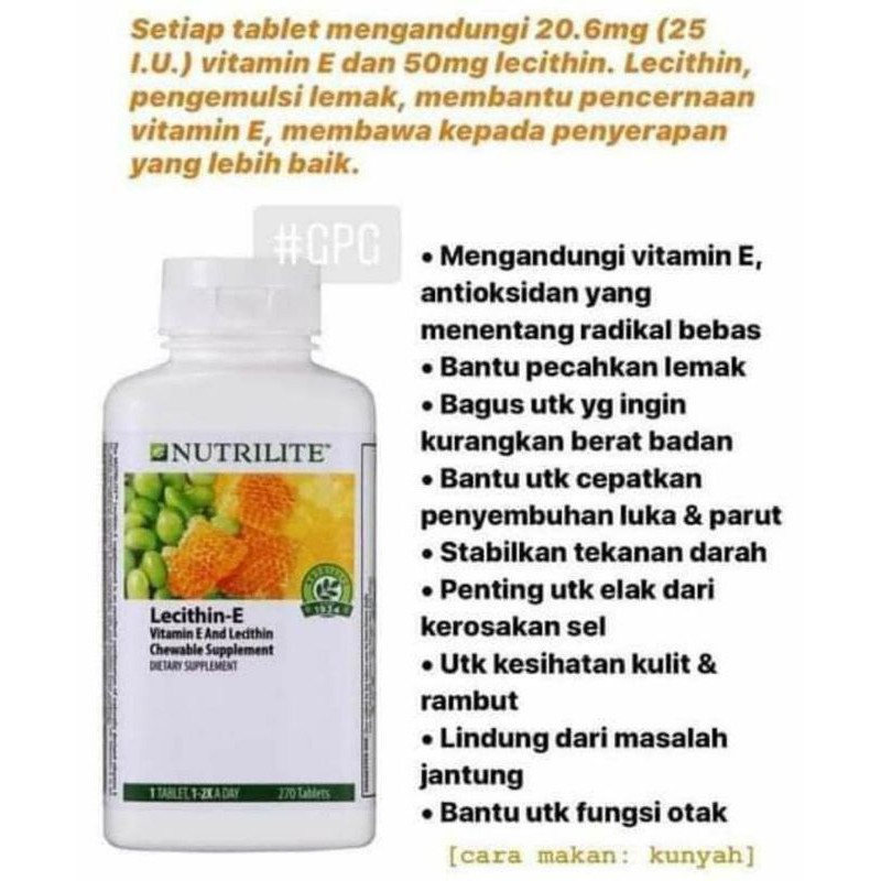 LECITHIN-E AMWAY BRAND | Shopee Malaysia