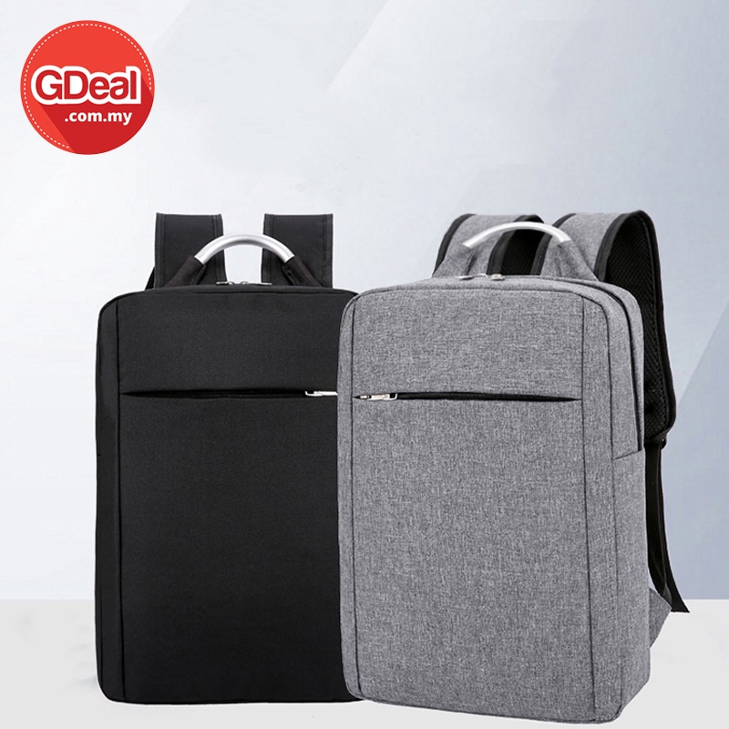 GDeal Unisex Slim Laptop Backpack Aluminium Handle Water Resistant Large Capacity College Student Bag Beg Galas