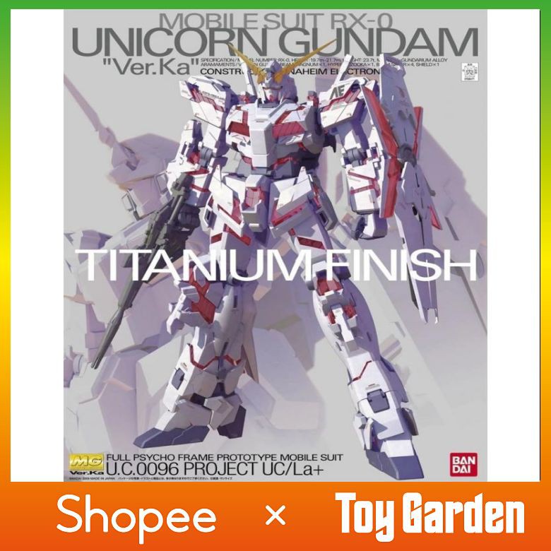 Bandai Mg 1 100 Rx 0 Unicorn Gundam Ver Ka Titanium Finish Shopee Malaysia