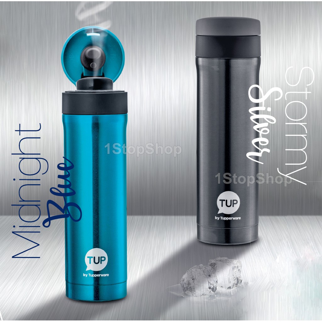 [NEW COLOR] ORIGINAL TUPPERWARE Metallic Thermal Flask 420ml FREE