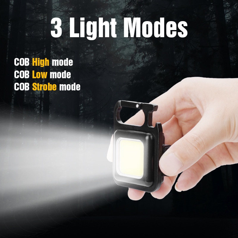 Reliable Have USB Mini Keychain Light / 3 Modes Torch Bottle Opener Pocket LED Work Portable Outdoor Camping Ligh Multi - Image 4