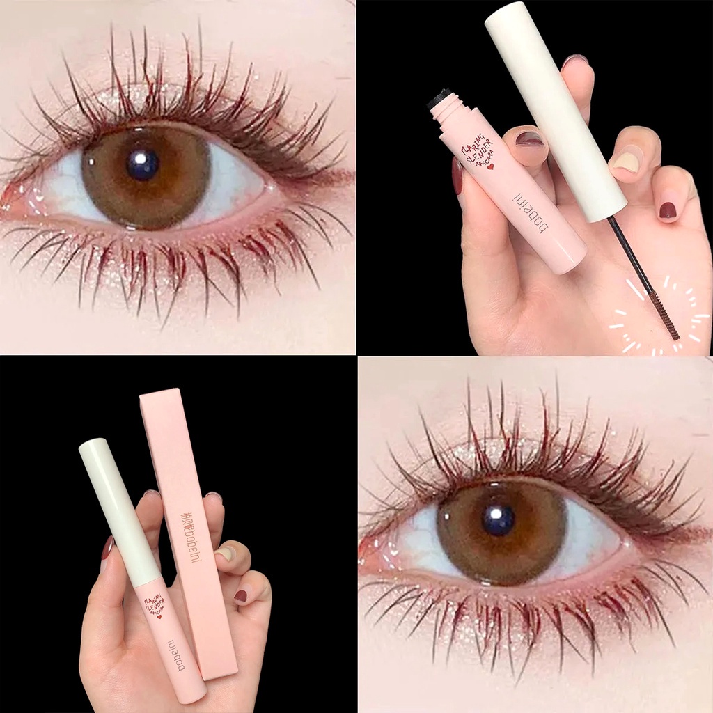 Bobeini Small Brush Mascara,Maskara,Waterproof Sweatproof Curling Lengthening Long-wearing Mascara,Easy To Use,Eye makeup,Beauty