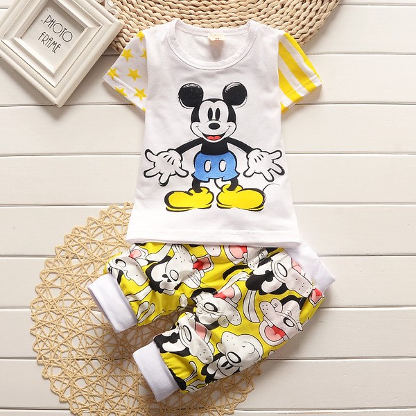 Mickey Mouse Top & Bottom Set | Shopee Malaysia