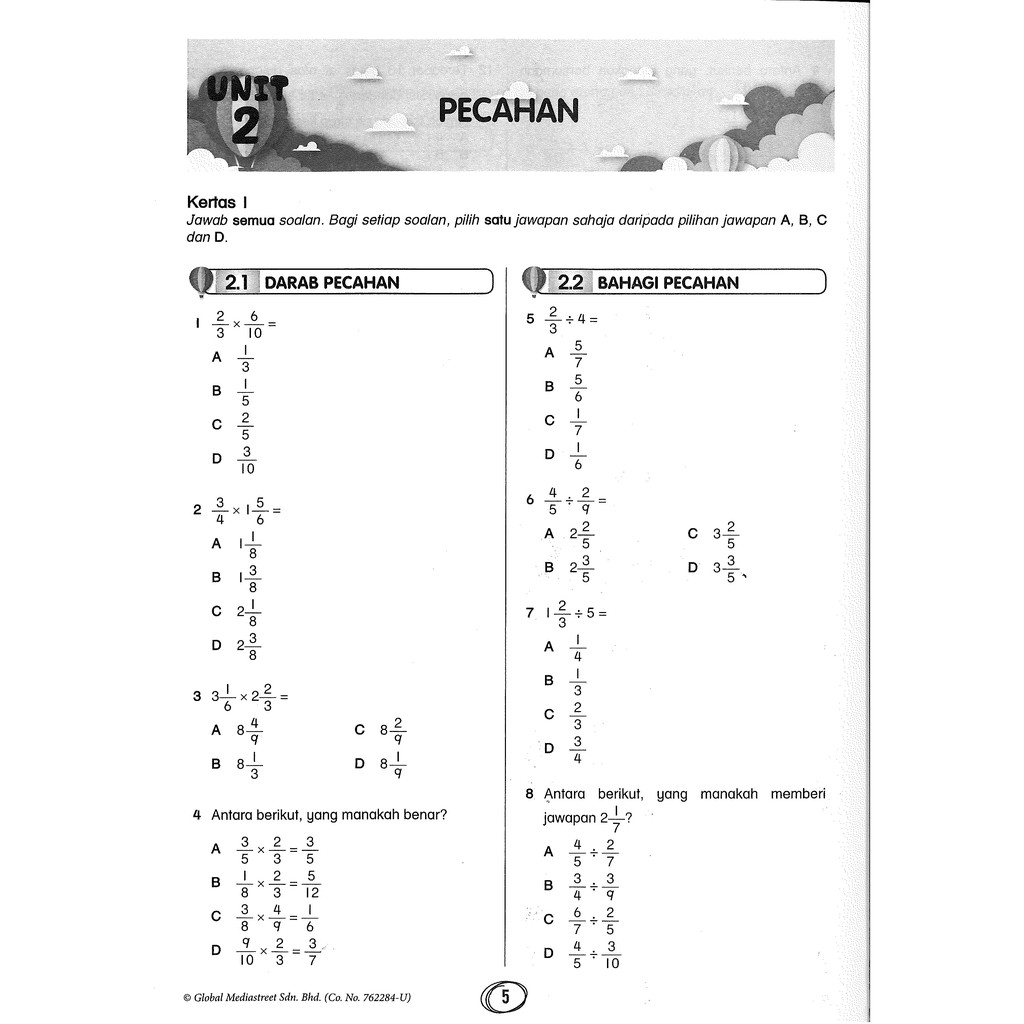 Nusamas Mathzier Bijak Matematik Kssr Tahun 4 5 Dan 6 Shopee Malaysia