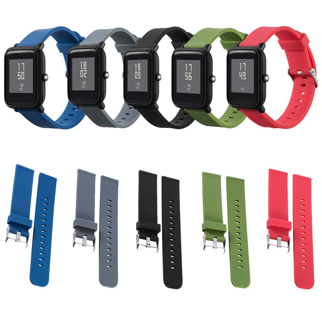 Silicone Watch Band Strap For Huami Amazfit Bip Bit Pace Lite Youth Smart Watch Shopee Malaysia