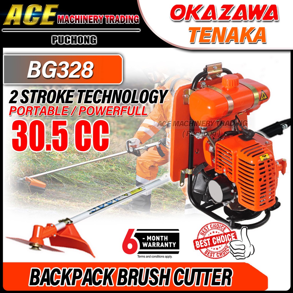 [ 100% Original ] TENAKA BG328 Backpack Gasoline Brush Cutter/Grass ...