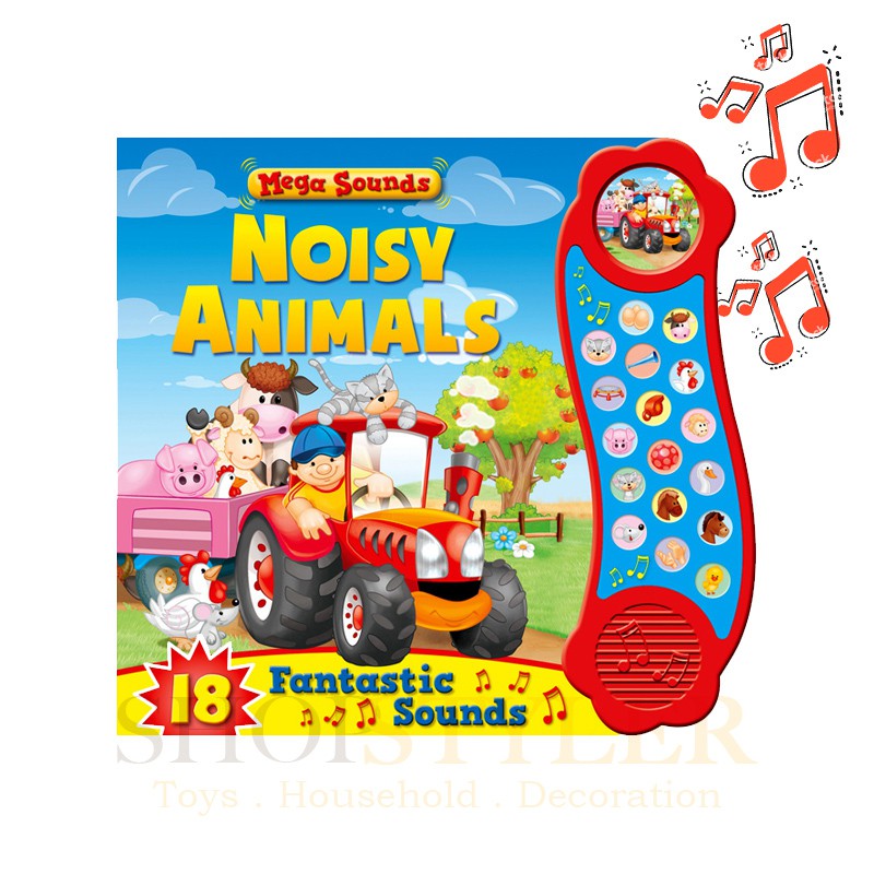 Mega Sounds Noisy Animals Dinosaurs Sounds Book - Early Learning Music Book  (With 18 Fantastic Sounds) | Shopee Malaysia
