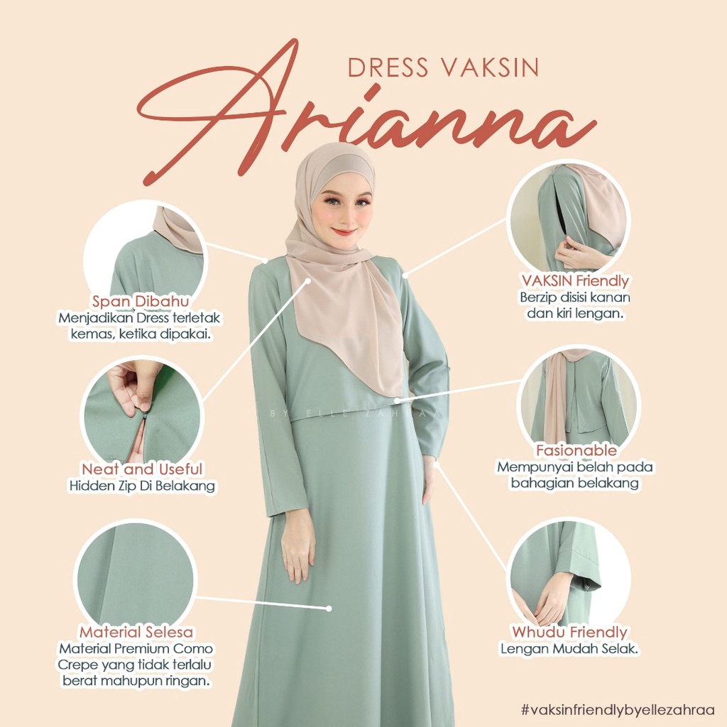 outfit vaksin hijab