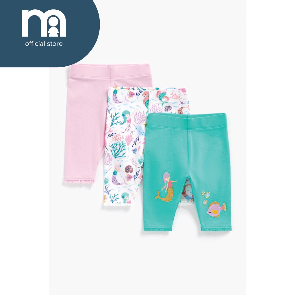 Mothercare Baby Girl Mermaid Cropped Leggings 3 Pack Shopee Malaysia