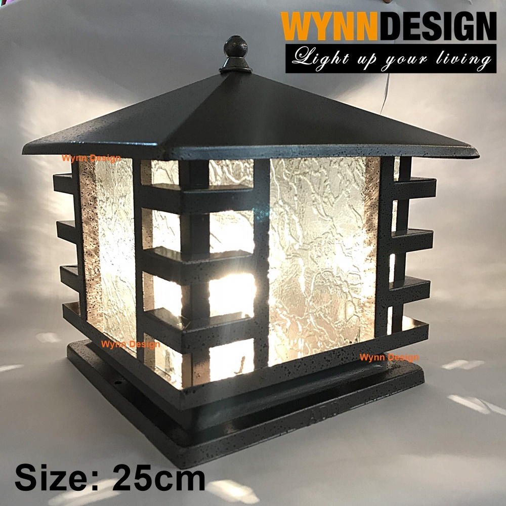 Set with LED Bulb 12w 25cm Lampu Pagar Hiasan Weather Set with LED Bulb 12w 25cm Lampu Pagar Hiasan Weather