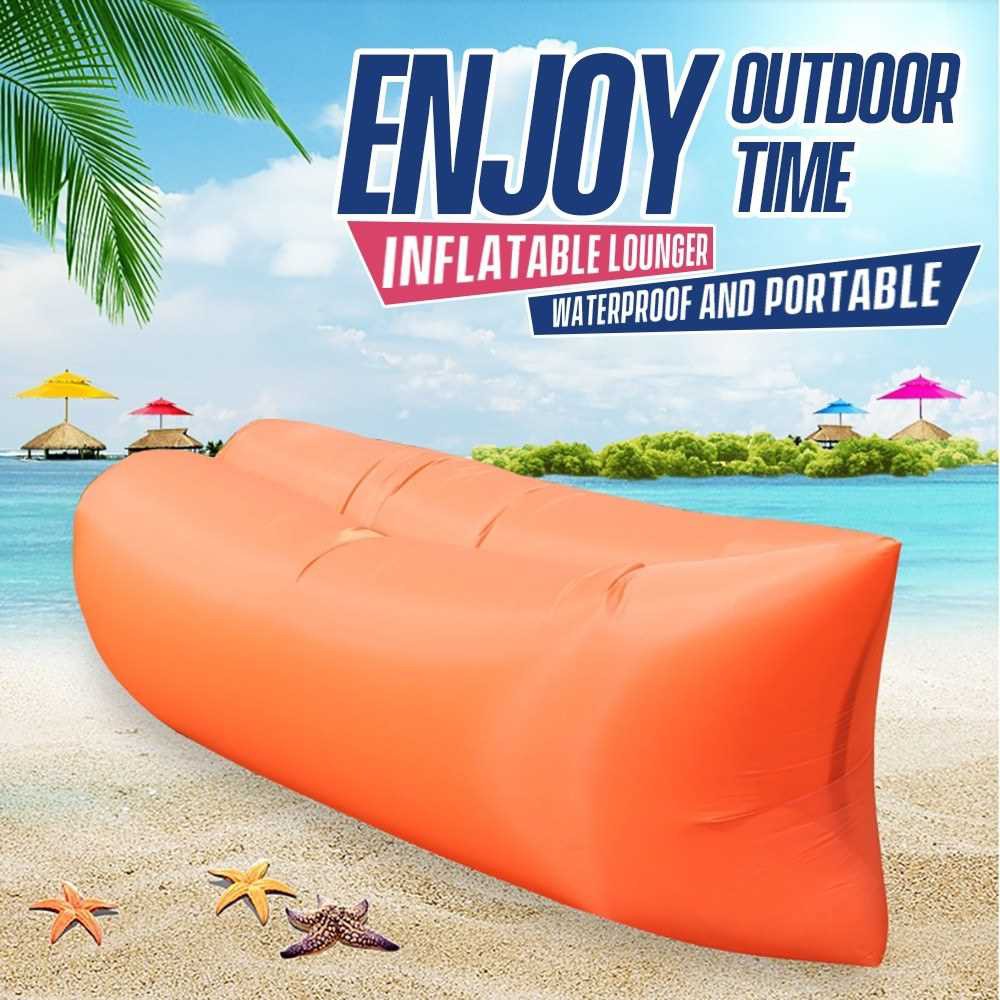 Inflatable Lounger Air Sofa Hammock Waterproof Outdoor Sleeping Sofa Beach Chair Portable Package For Travelling Campin Shopee Malaysia