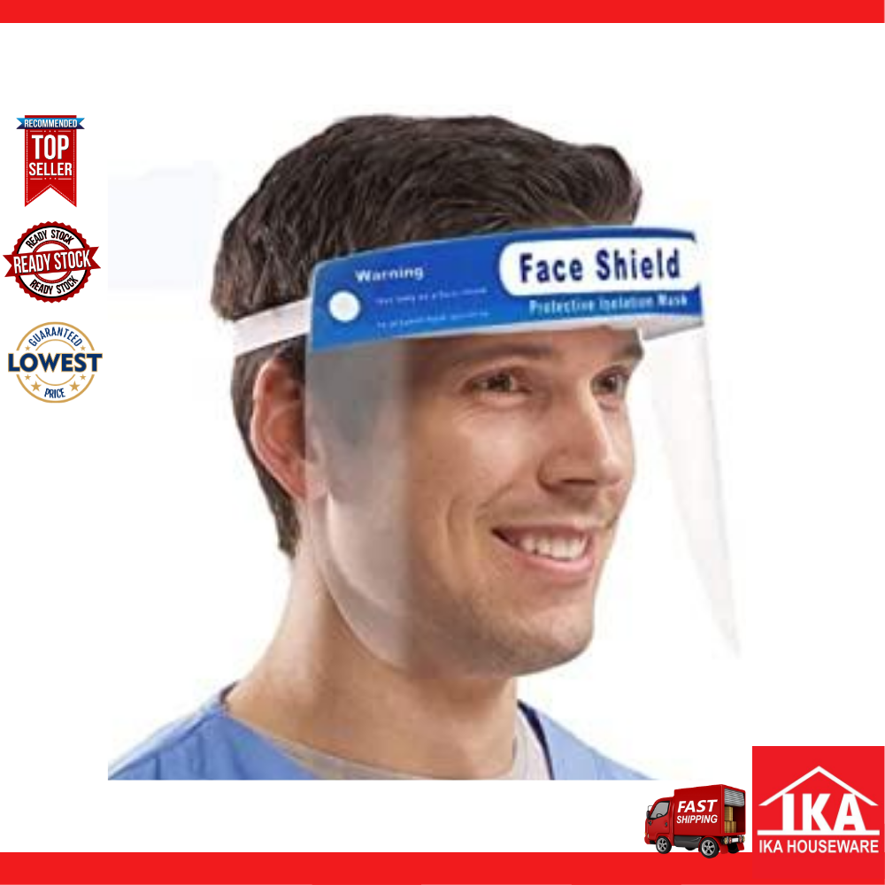 (PETG) Anti Virus / Saliva Medical Safety Face Shield Visor Mask with